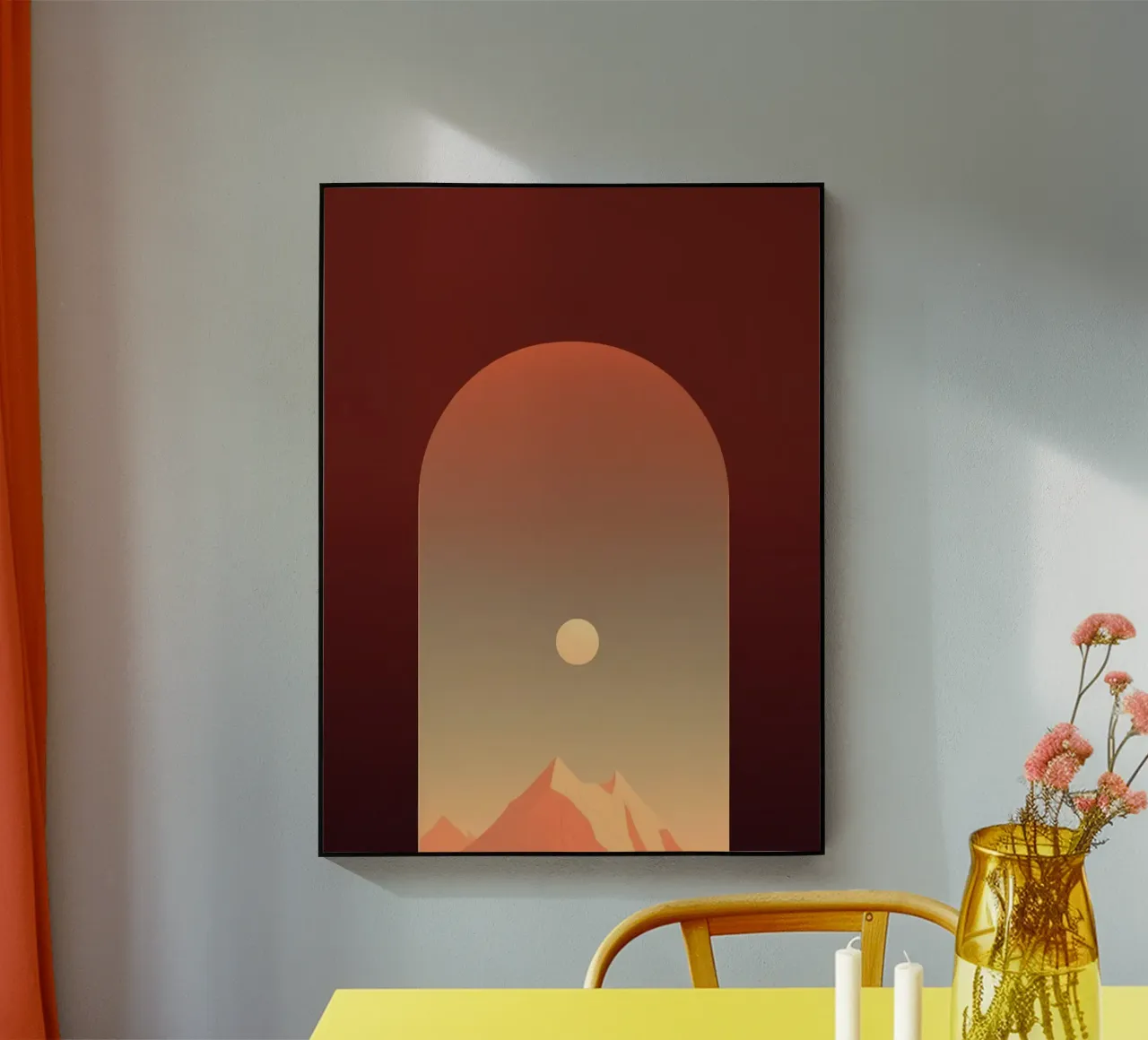 mountain in window plexiglass da Fost