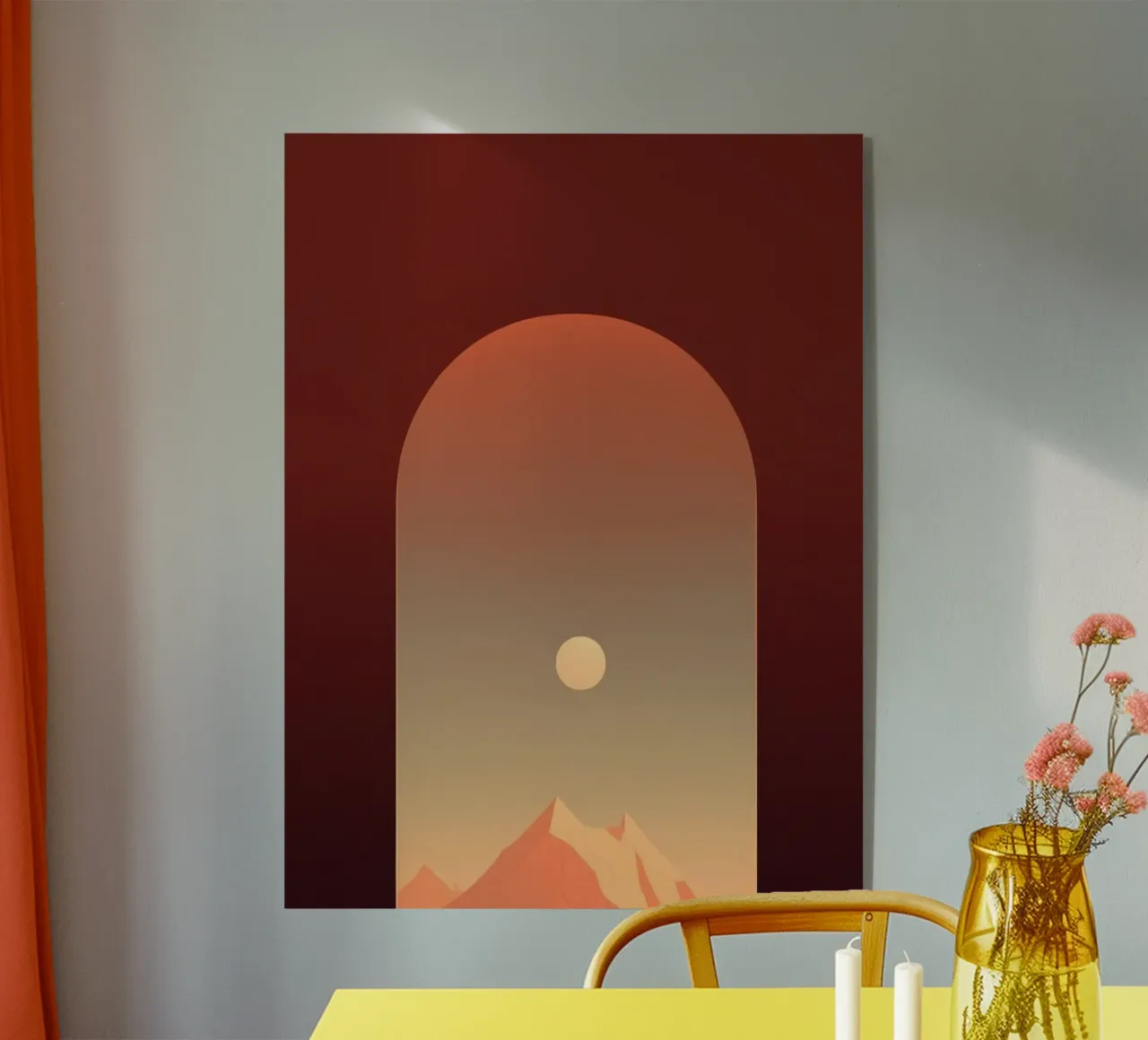 mountain in window plexiglass da Fost