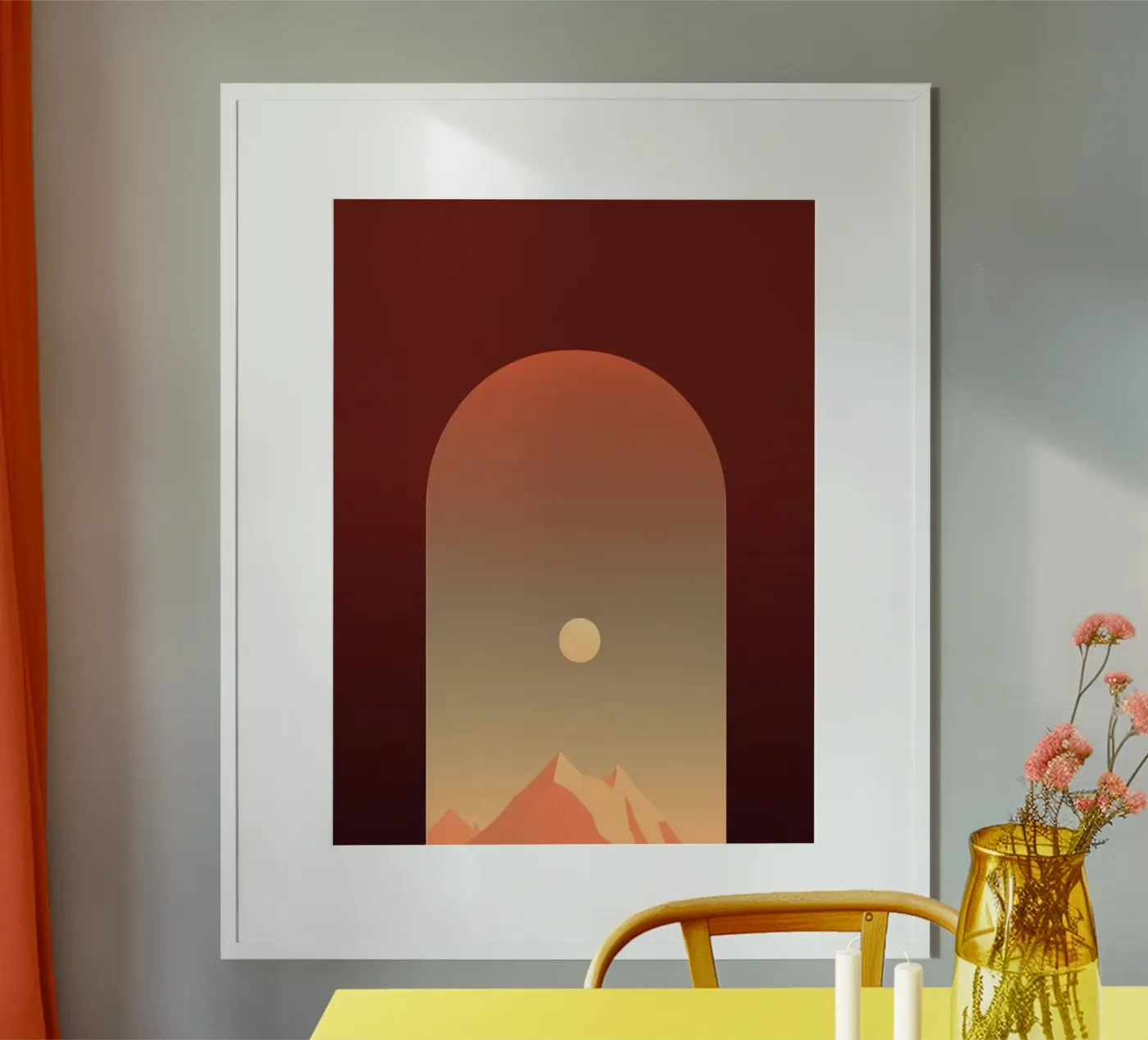mountain in window poster da Fost