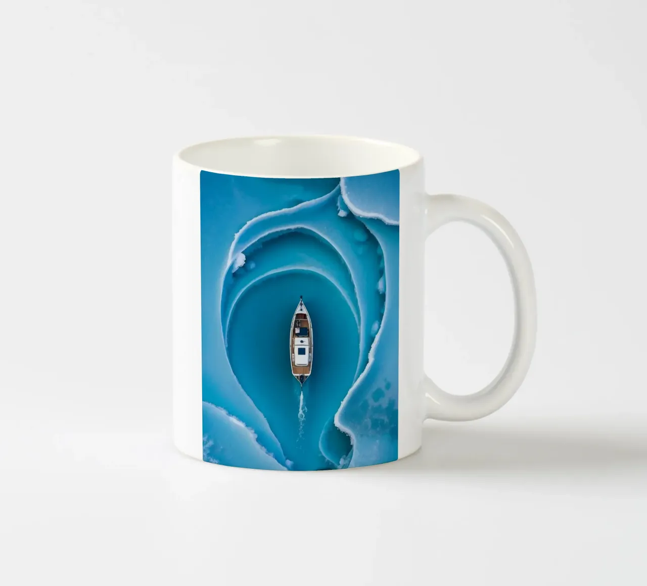 boat in curve land tazza in ceramica da Fost