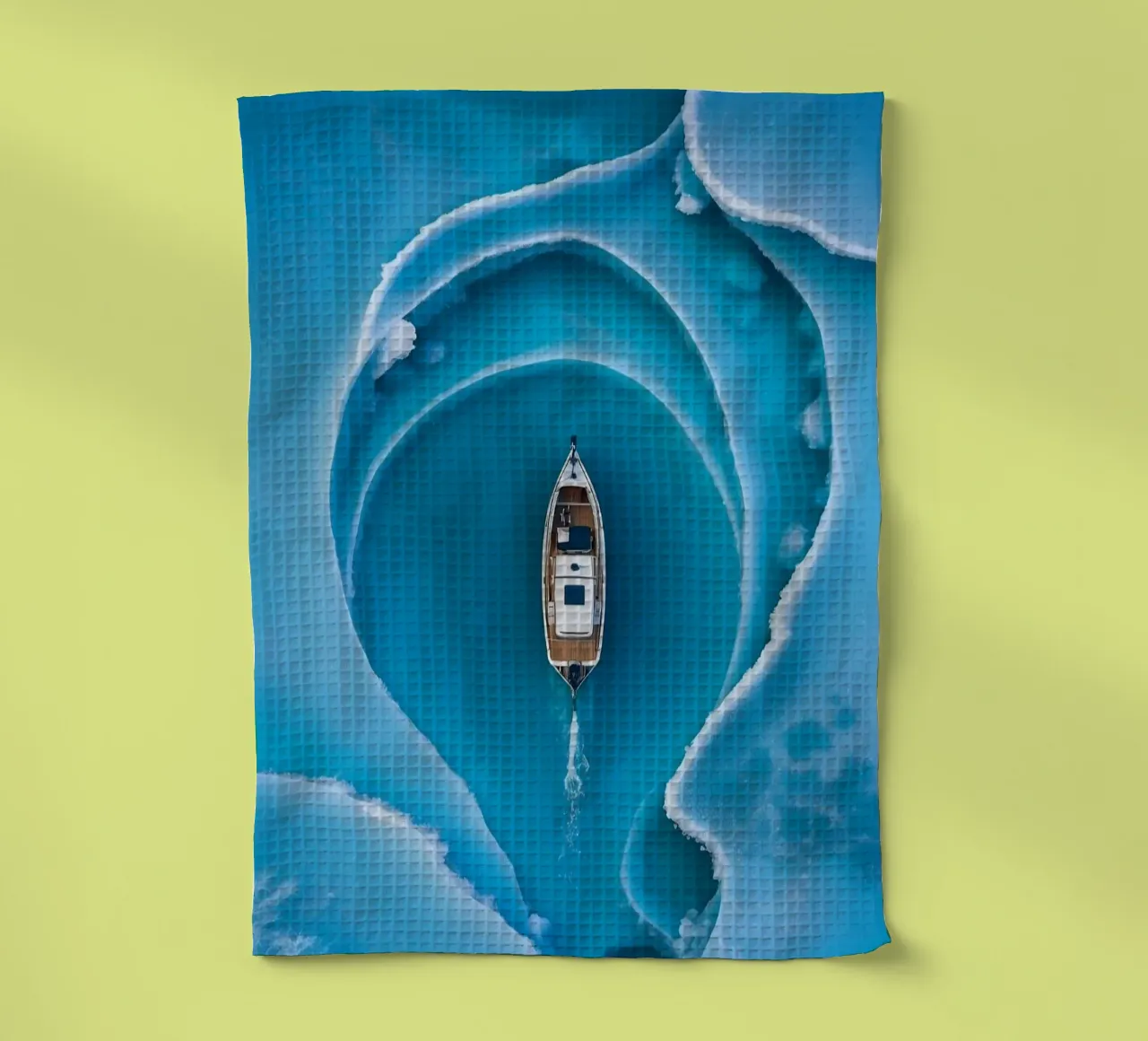 boat in curve land canovaccio da cucina da Fost