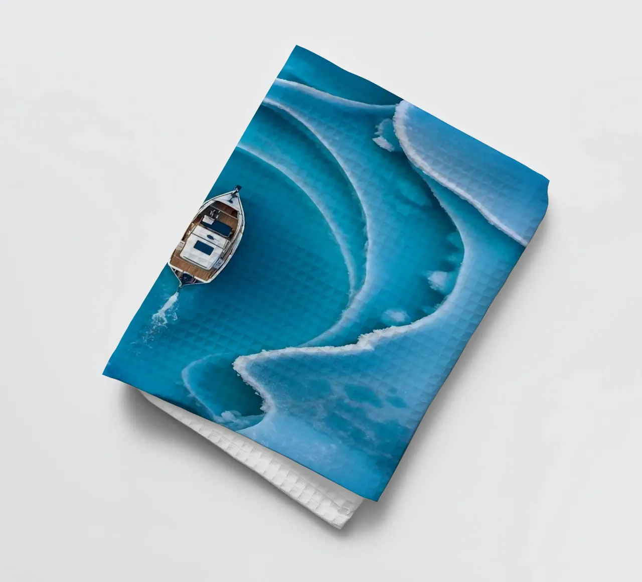 boat in curve land canovaccio da cucina da Fost