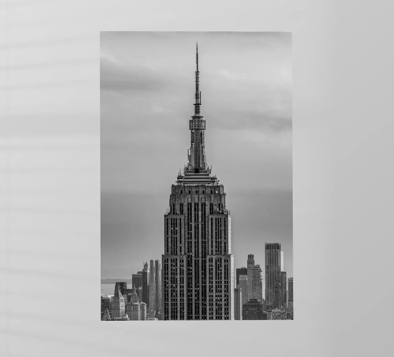 Guglia dell'Empire State Building B&N pellicola backlit da Carinaprint