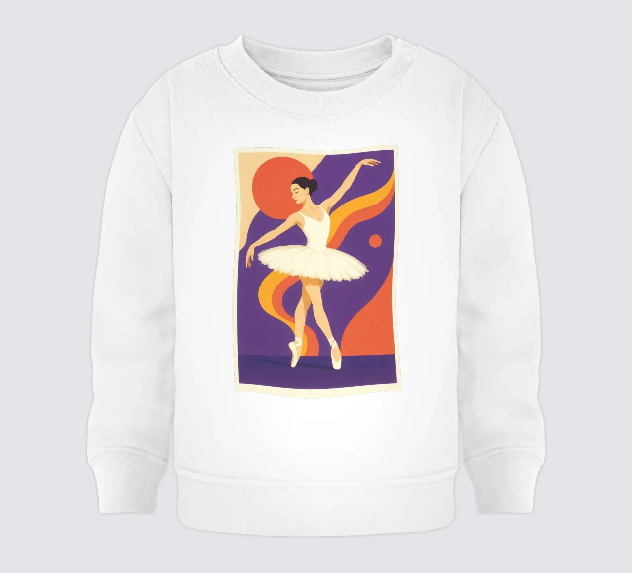 Poster del Ballet Classique - Poster retrò di una ballerina star felpa neonato da JETLAG | affiches voyage