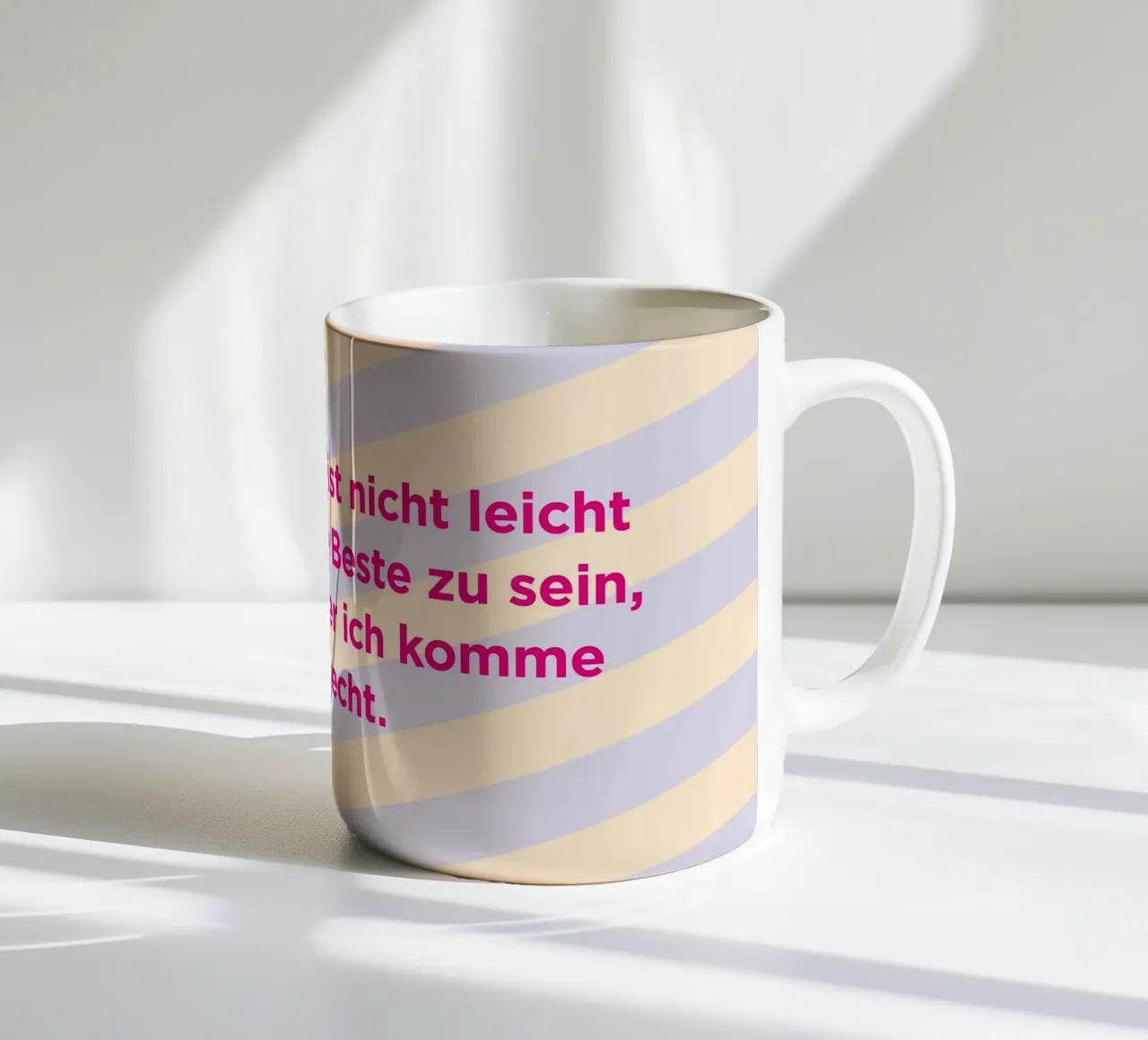 Ich komme zurecht tazza in ceramica da Art Fart