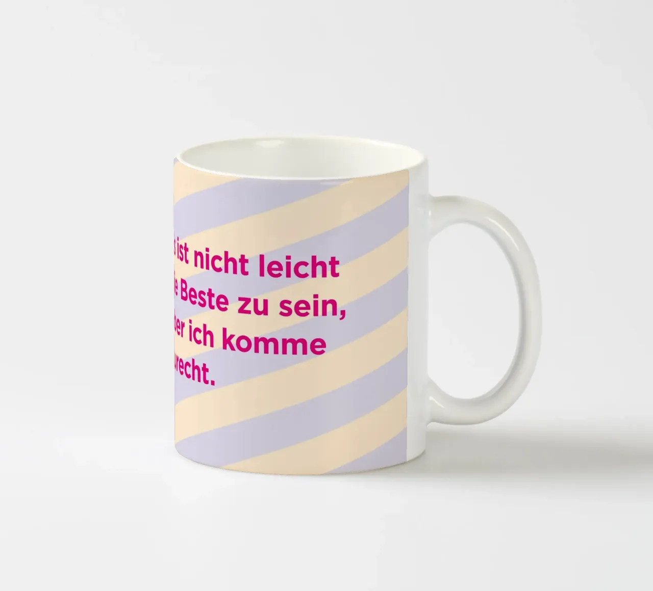 Ich komme zurecht tazza in ceramica da Art Fart