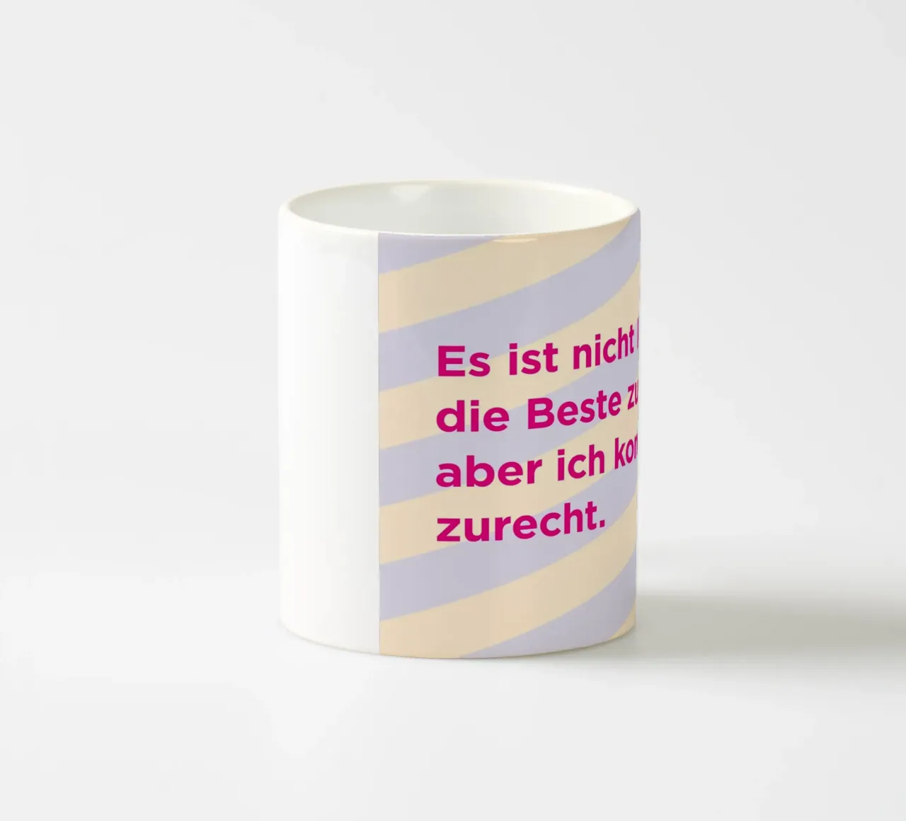 Ich komme zurecht tazza in ceramica da Art Fart