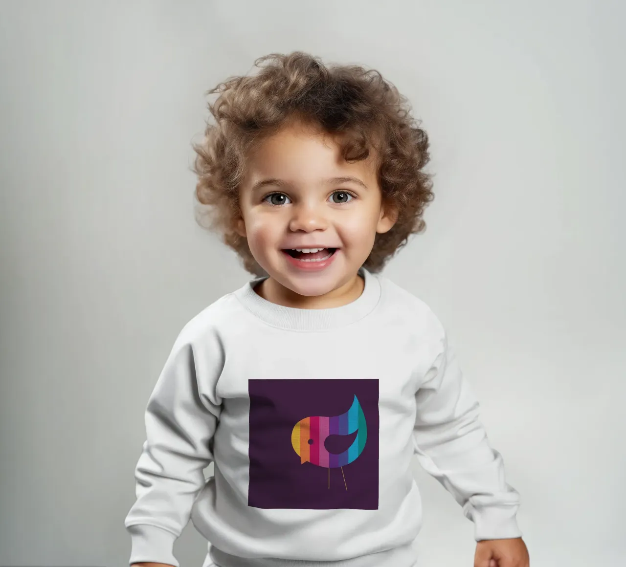 Pájaro arco iris sudadera de bebé de Kim Hubball Studio