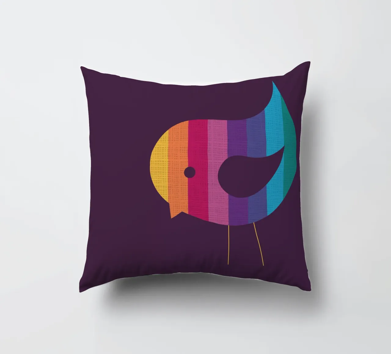 Uccello arcobaleno cuscino da Kim Hubball Studio