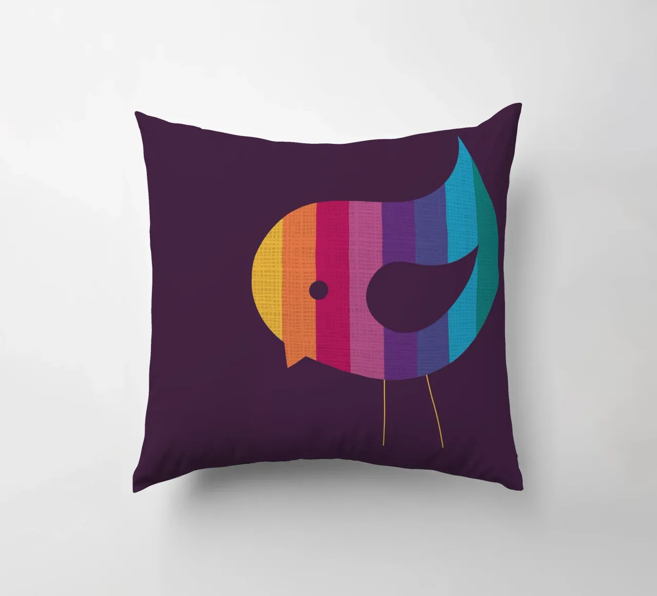 Uccello arcobaleno cuscino da Kim Hubball Studio