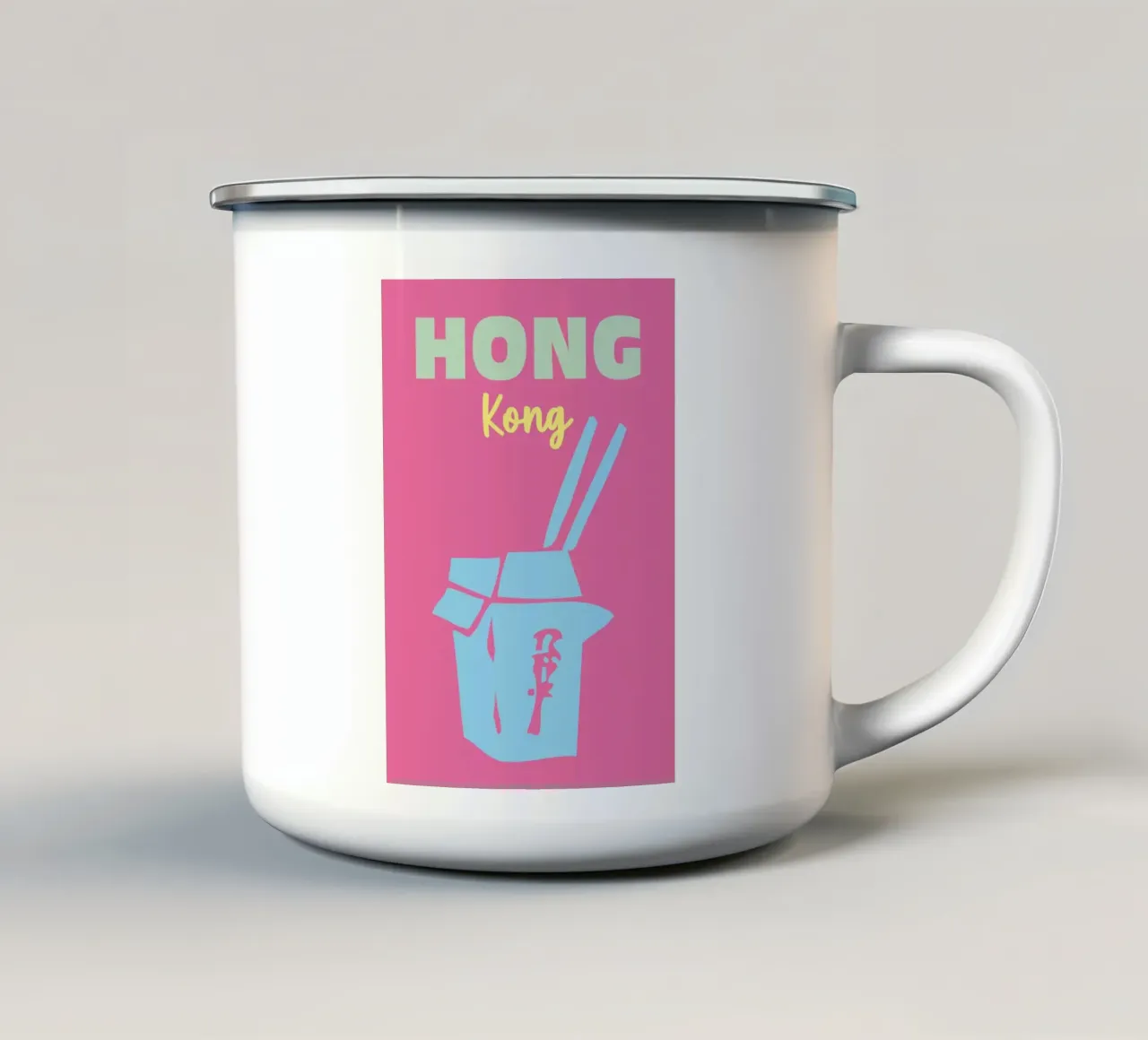 Hong Kong emaille mok van Art Fart