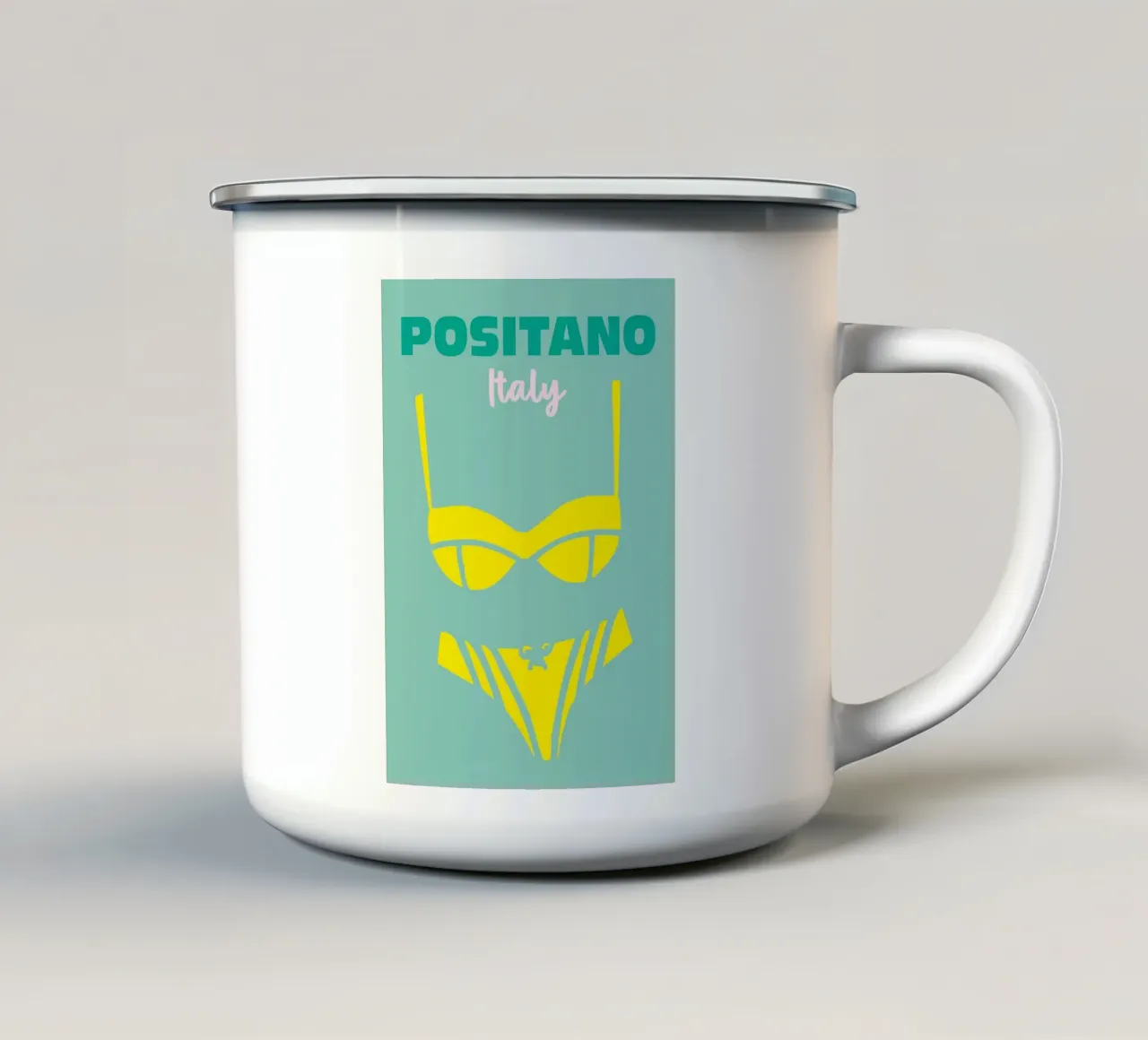 Positano, Italy tazza in smalto da Art Fart