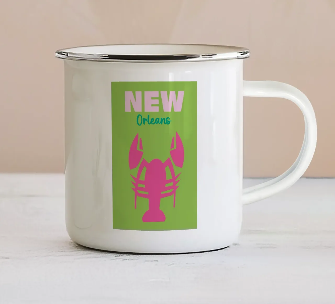New Orleans tazza in smalto da Art Fart