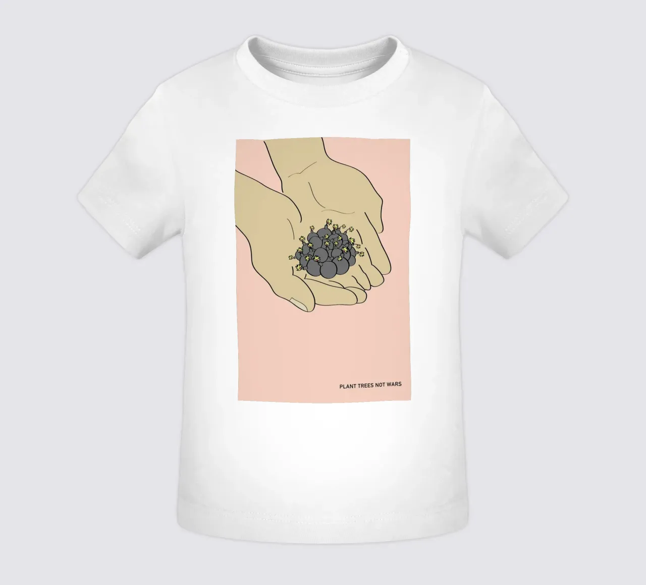 Plant Trees Not Wars baby t-shirt by Andreas Wundersee
