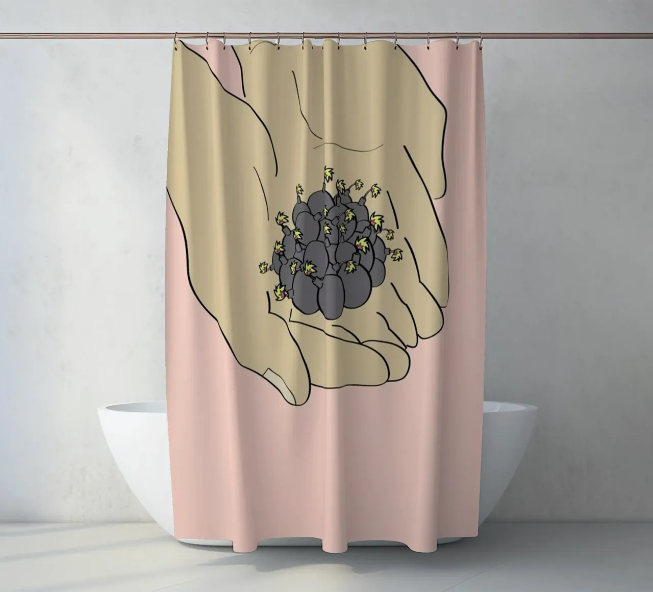 Plant Trees Not Wars shower curtain by Andreas Wundersee