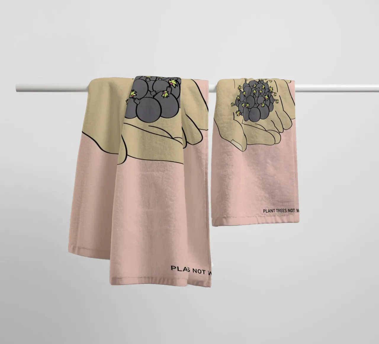 Plant Trees Not Wars asciugamano da bagno da Andreas Wundersee