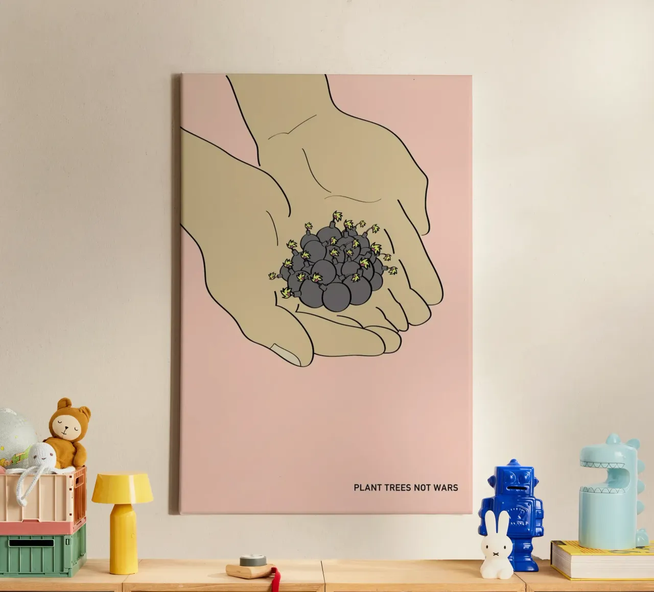 Plant Trees Not Wars canvas by Andreas Wundersee