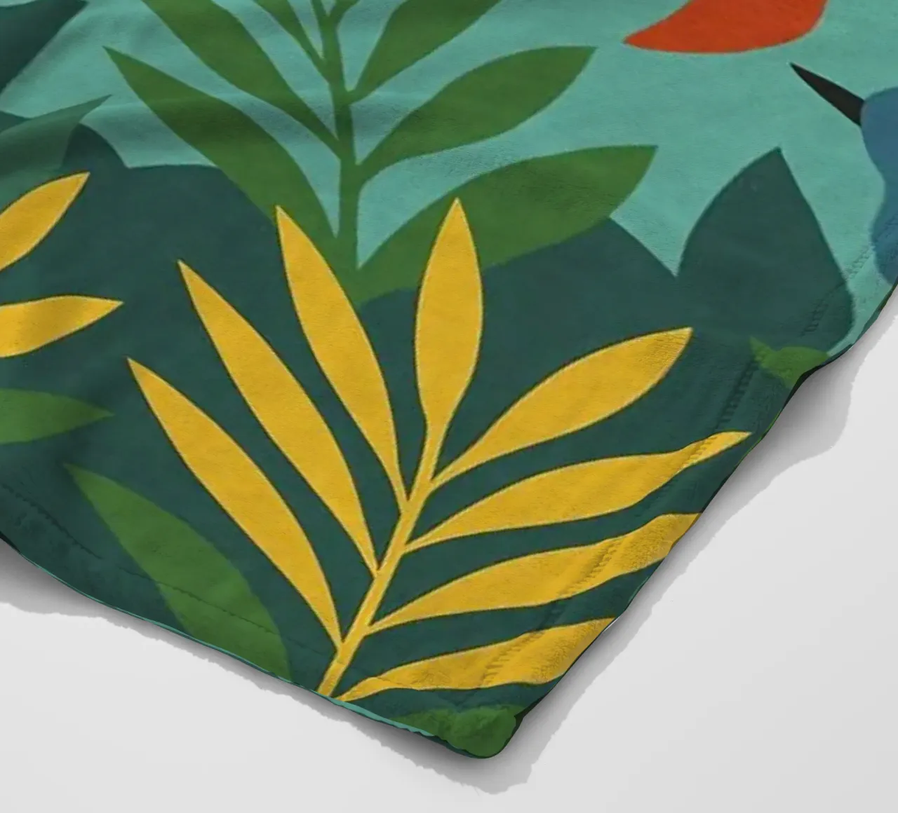 Poster con uccelli e sole - Poster naturalistico retrò coperta in pile da JETLAG | affiches voyage