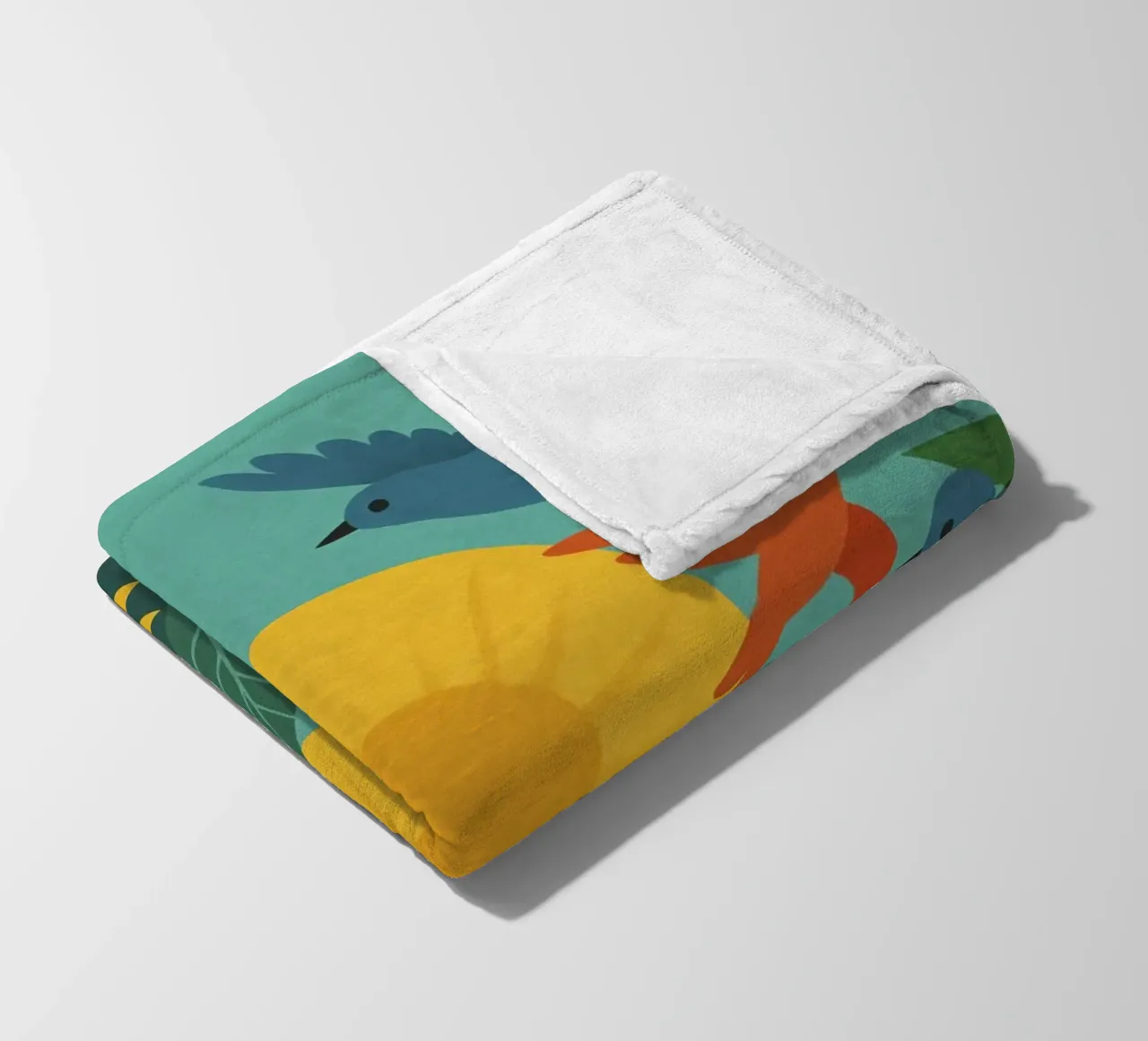 Poster con uccelli e sole - Poster naturalistico retrò coperta in pile da JETLAG | affiches voyage