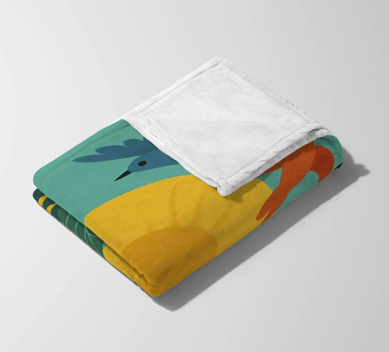 Poster con uccelli e sole - Poster naturalistico retrò coperta in pile da JETLAG | affiches voyage