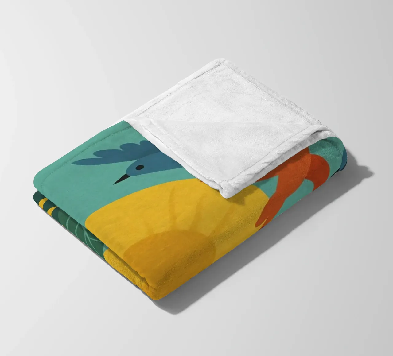 Poster con uccelli e sole - Poster naturalistico retrò coperta in pile da JETLAG | affiches voyage