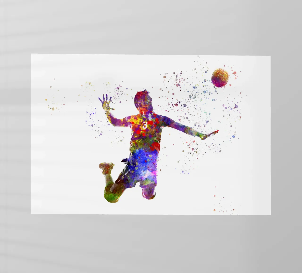Giocatore di pallavolo in acquerello pellicola backlit da ⚽ Sports Pulse