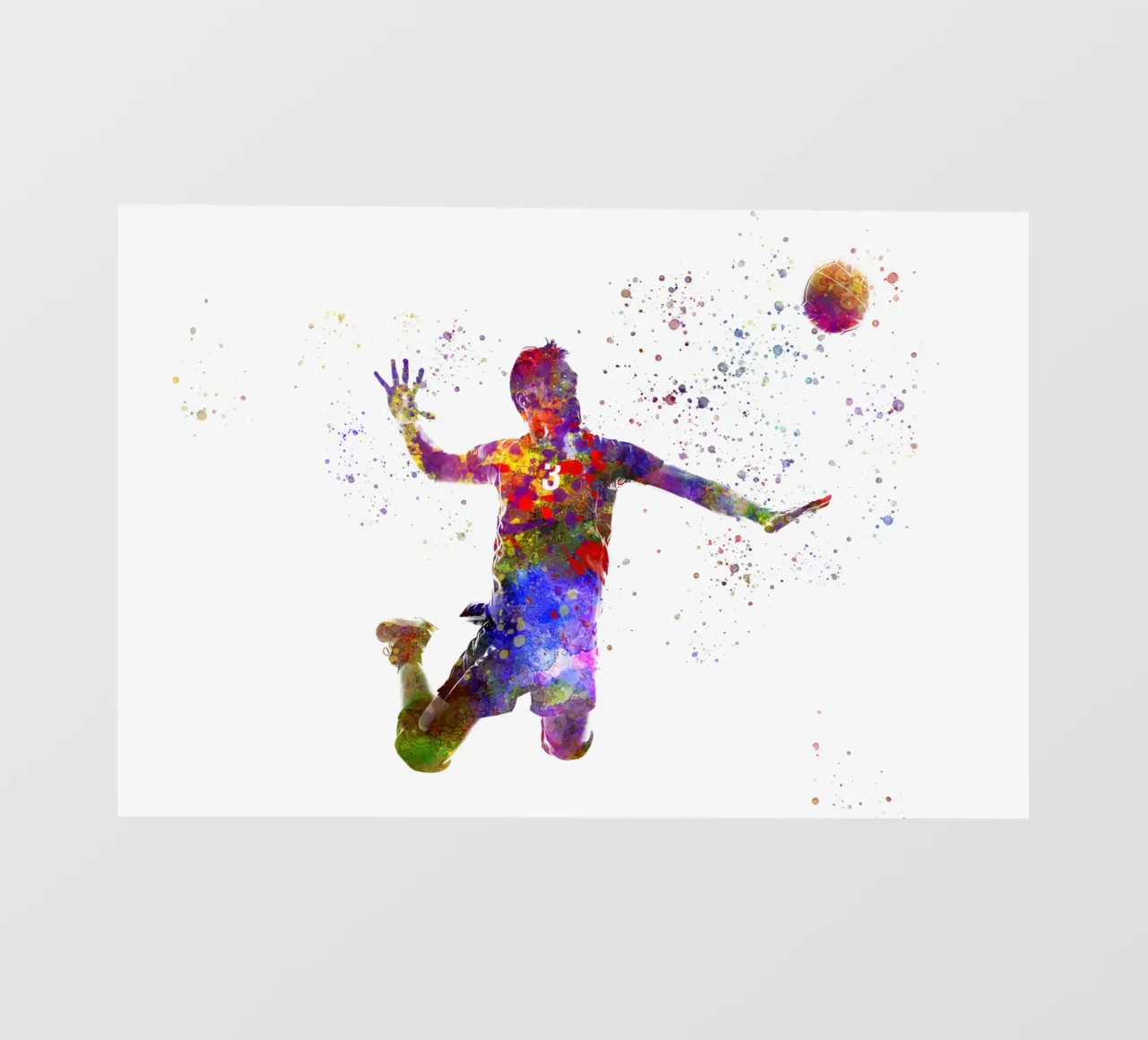 Giocatore di pallavolo in acquerello pellicola backlit da ⚽ Sports Pulse