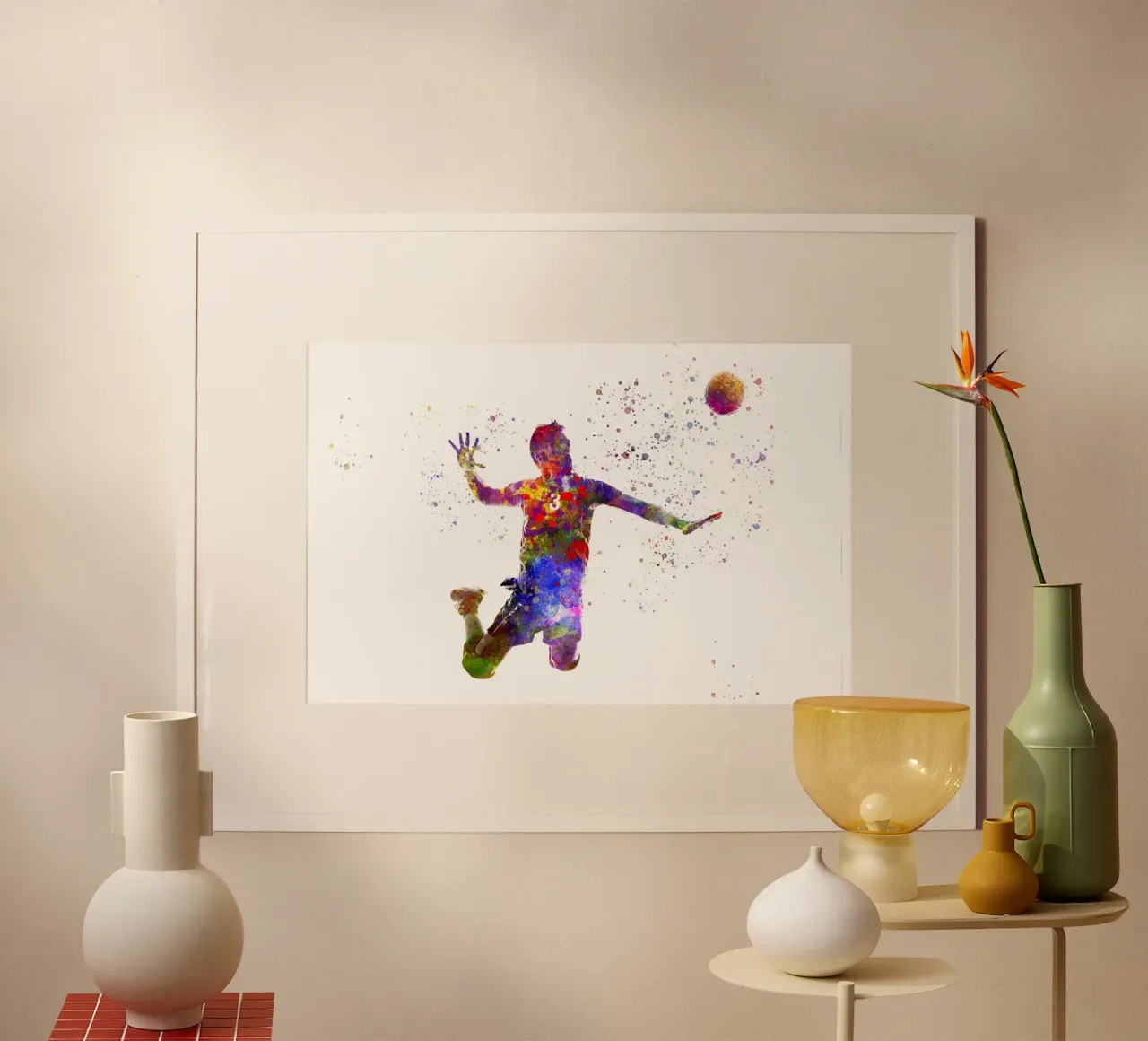 Giocatore di pallavolo in acquerello carta hahnemühle da ⚽ Sports Pulse