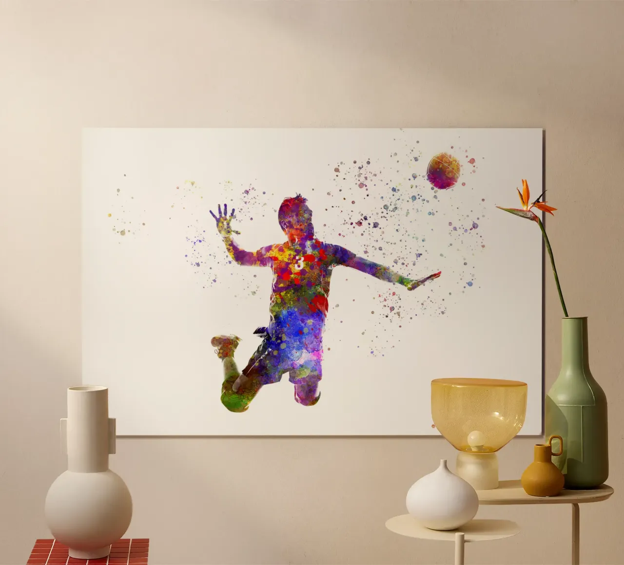 Giocatore di pallavolo in acquerello carta hahnemühle da ⚽ Sports Pulse