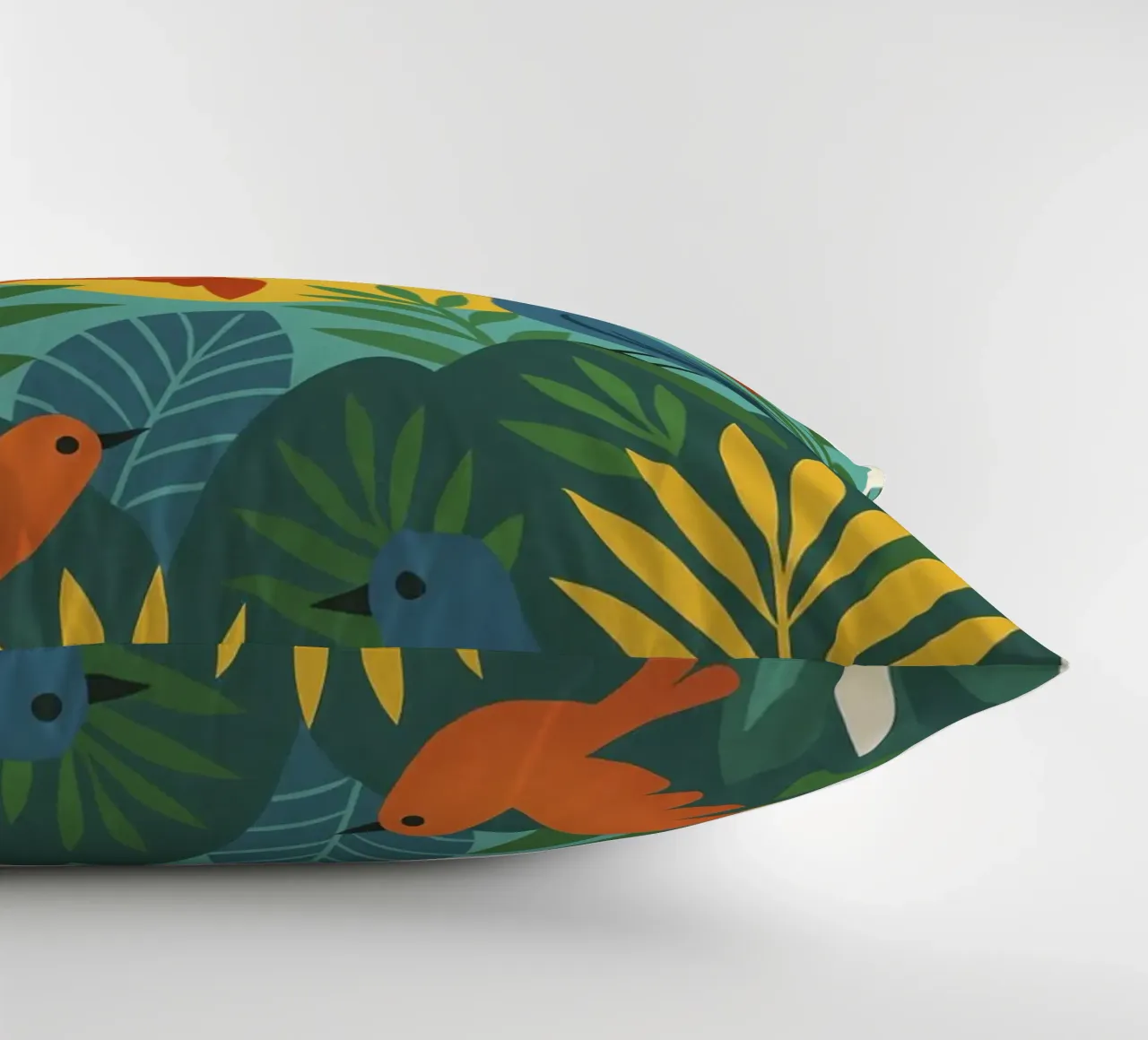 Poster con uccelli turchesi - Poster tropicale colorato e retrò cuscino da JETLAG | affiches voyage