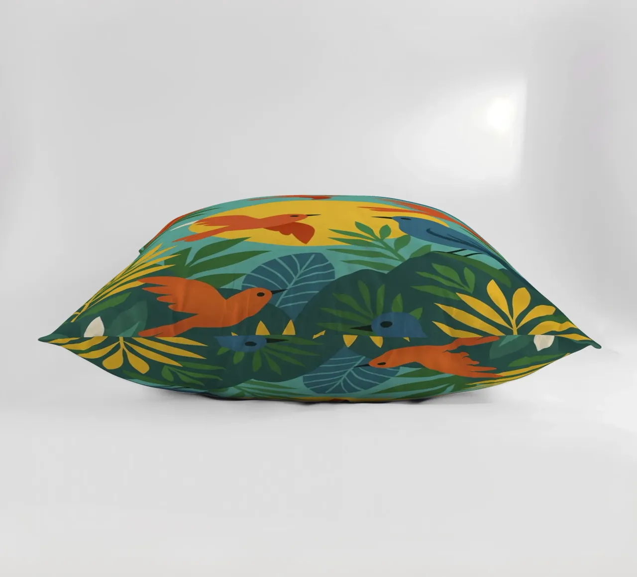 Poster con uccelli turchesi - Poster tropicale colorato e retrò cuscino da JETLAG | affiches voyage