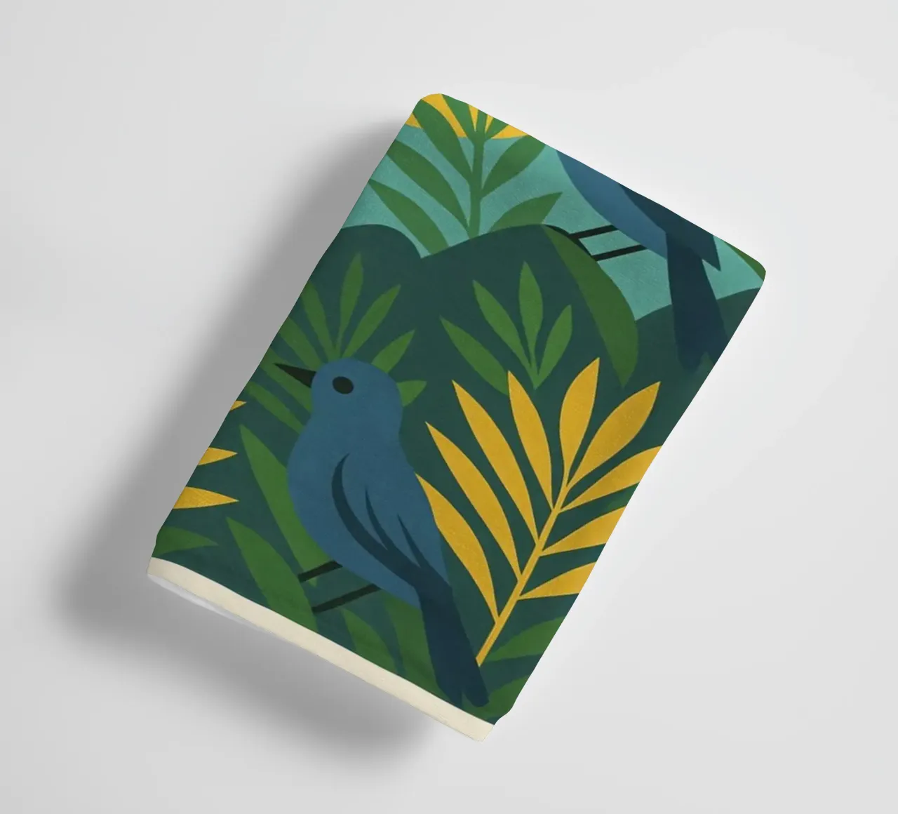 Poster con uccelli turchesi - Poster tropicale colorato e retrò asciugamano da bagno da JETLAG | affiches voyage
