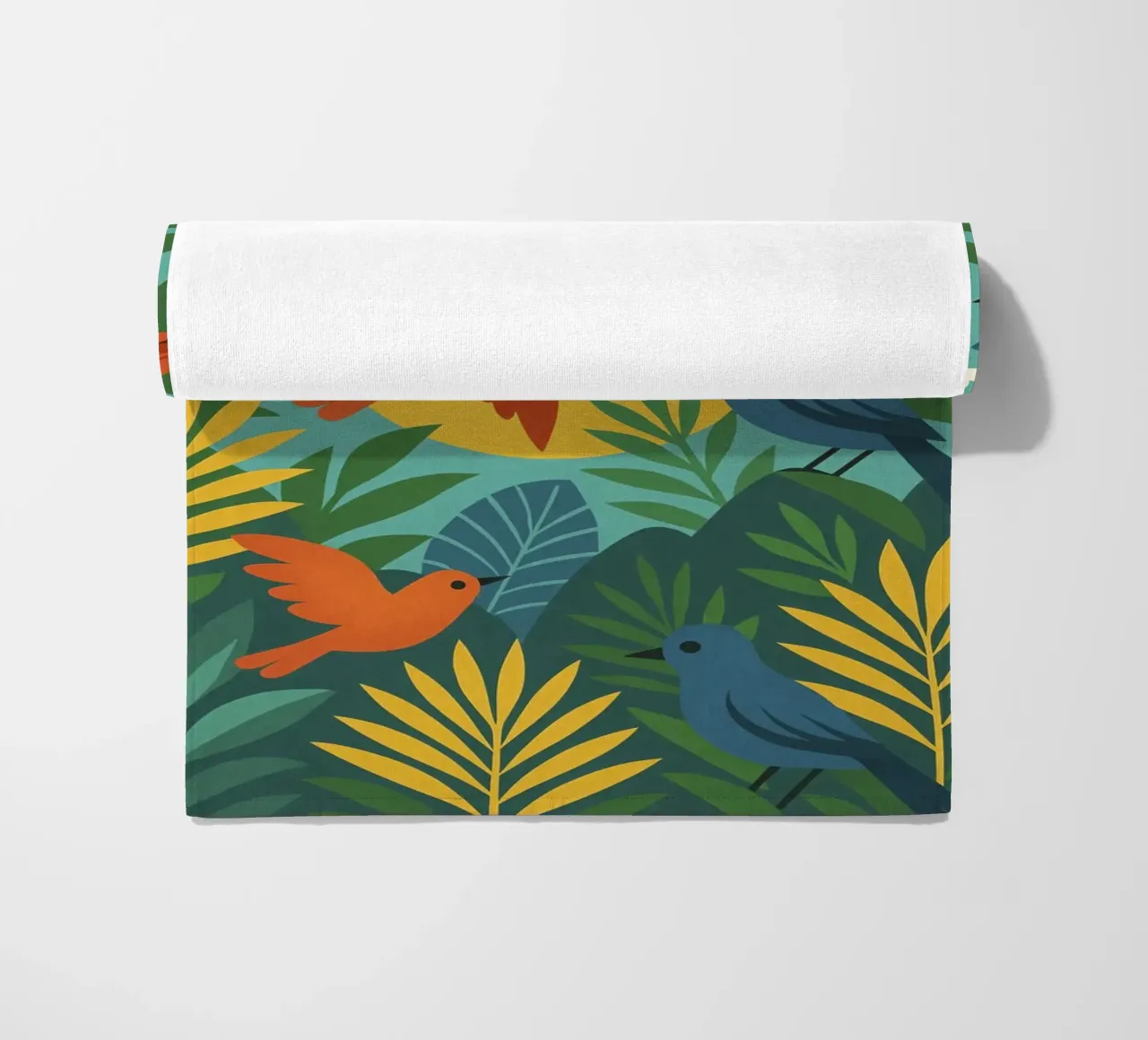 Poster con uccelli turchesi - Poster tropicale colorato e retrò telo mare da JETLAG | affiches voyage