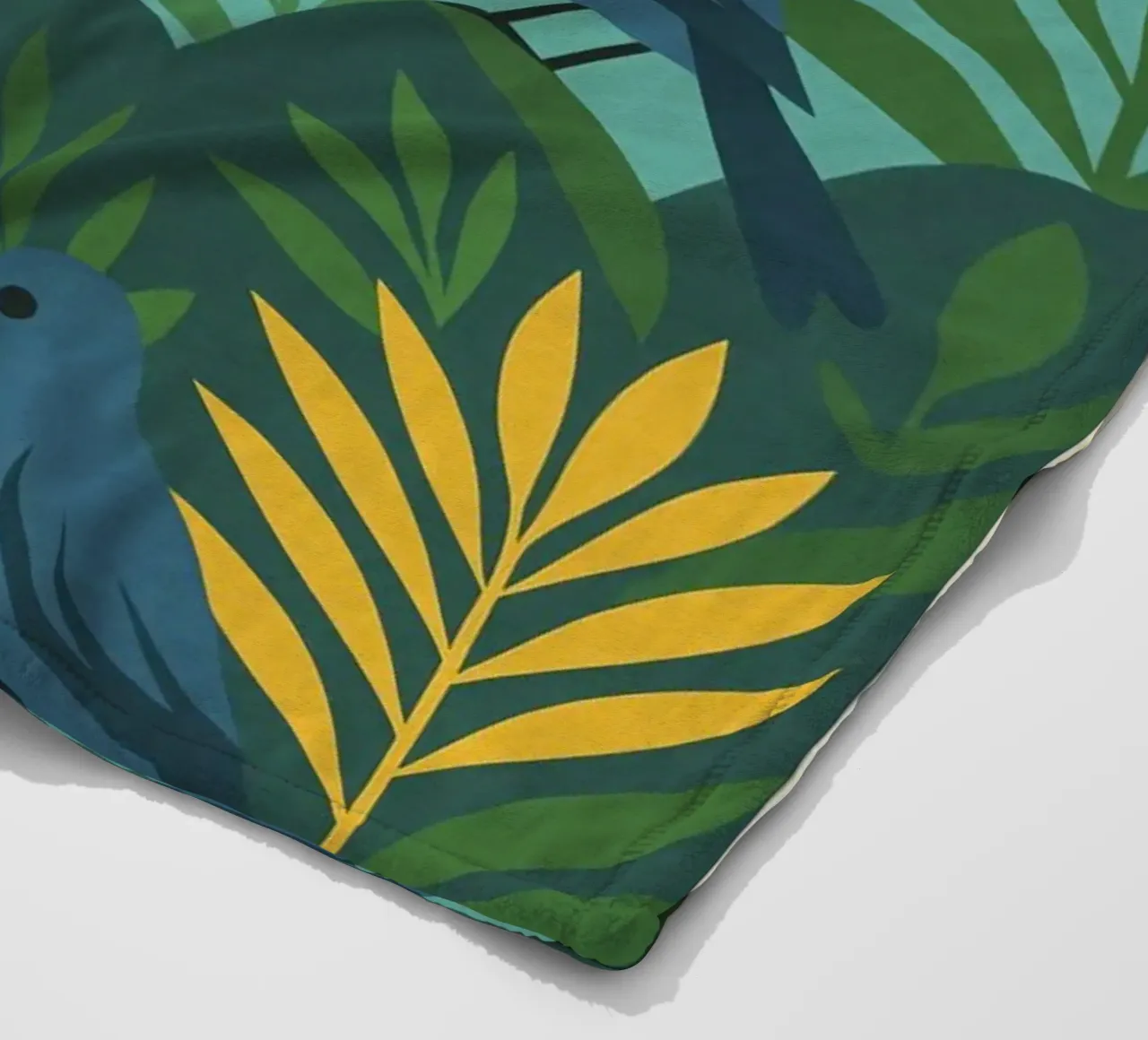 Poster con uccelli turchesi - Poster tropicale colorato e retrò coperta in pile da JETLAG | affiches voyage