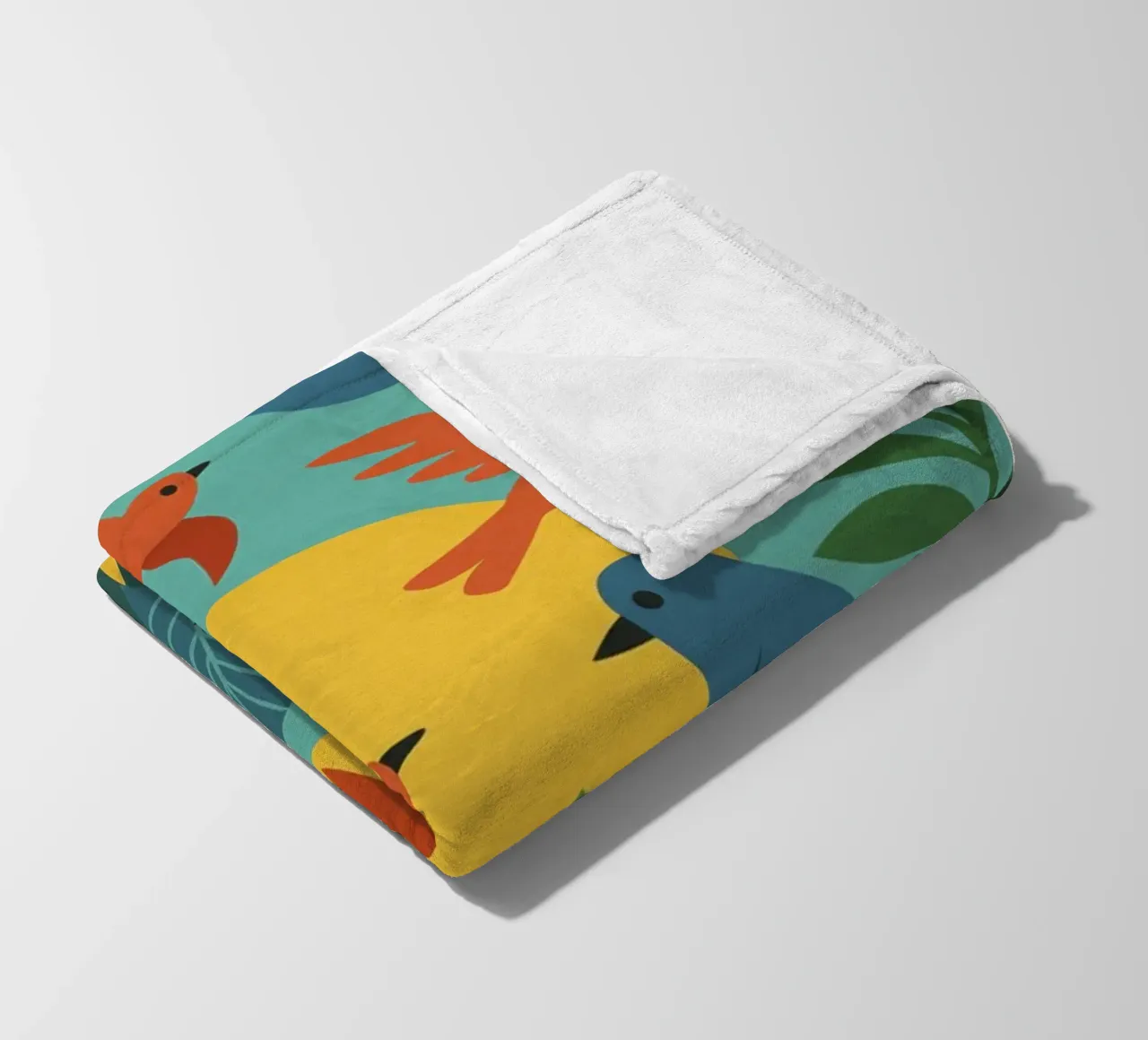Poster con uccelli turchesi - Poster tropicale colorato e retrò coperta in pile da JETLAG | affiches voyage