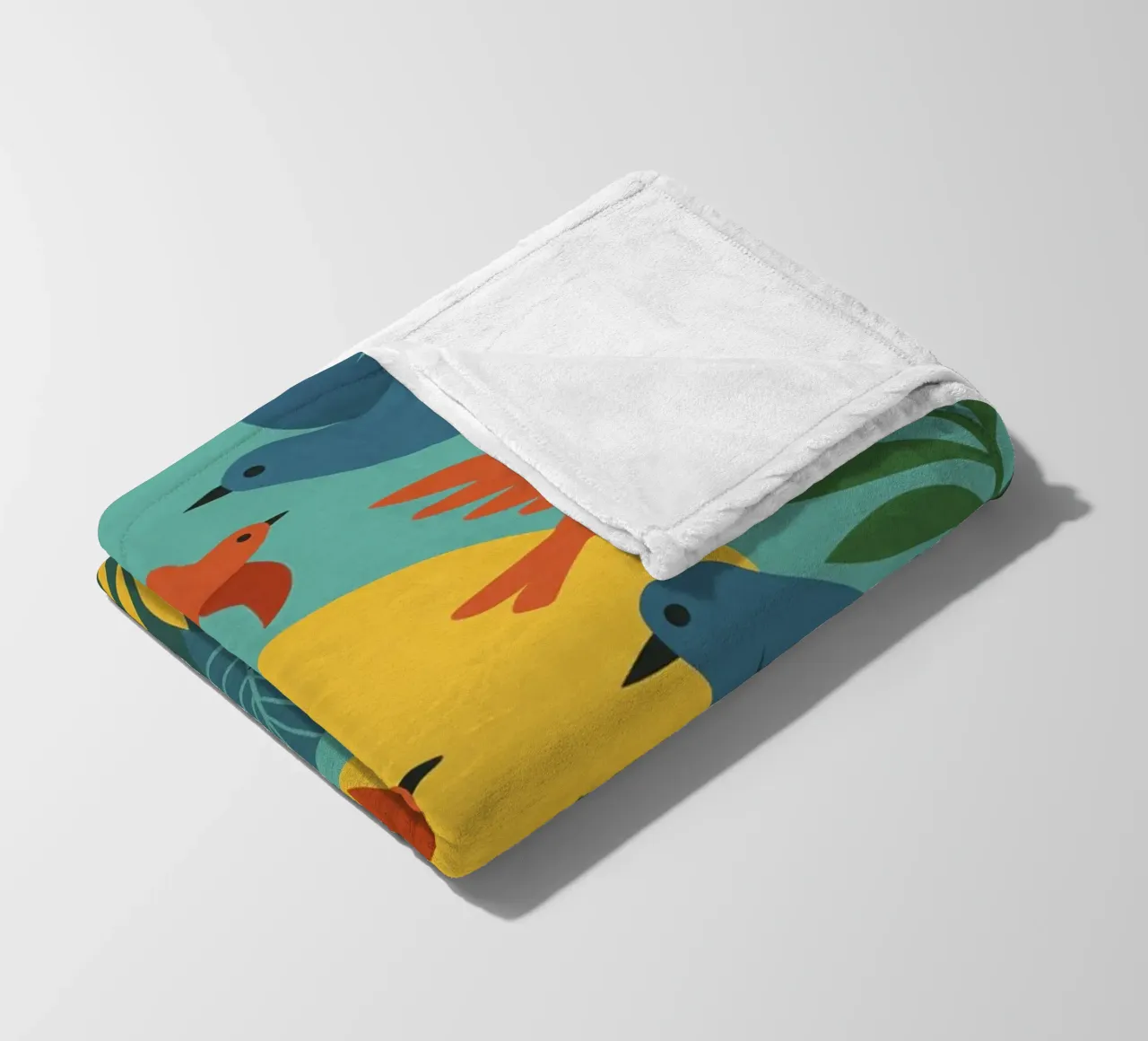 Poster con uccelli turchesi - Poster tropicale colorato e retrò coperta in pile da JETLAG | affiches voyage