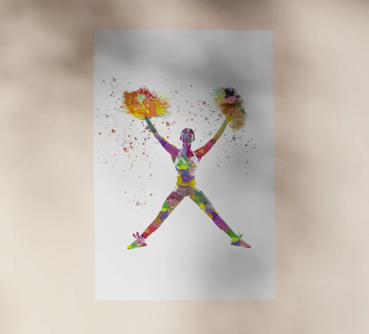 Cheerleader in acquerello pellicola backlit da ⚽ Sports Pulse