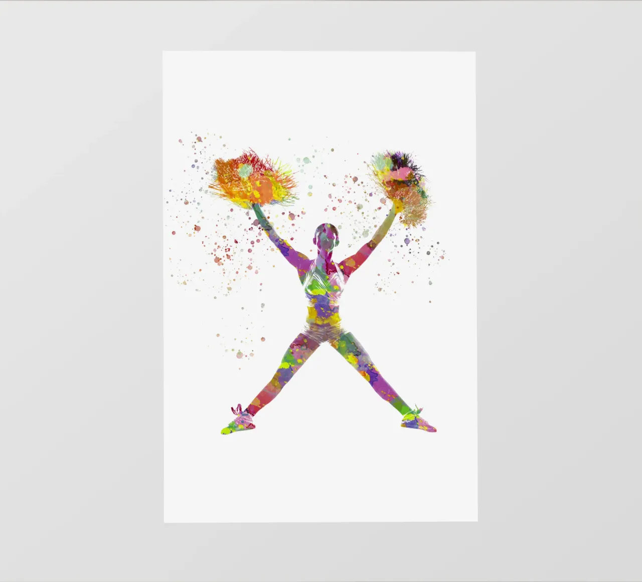 Cheerleader in acquerello pellicola backlit da ⚽ Sports Pulse