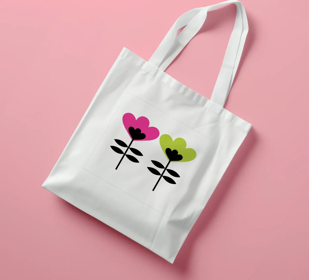 Fiori di metà secolo borsa in juta da Kim Hubball Studio