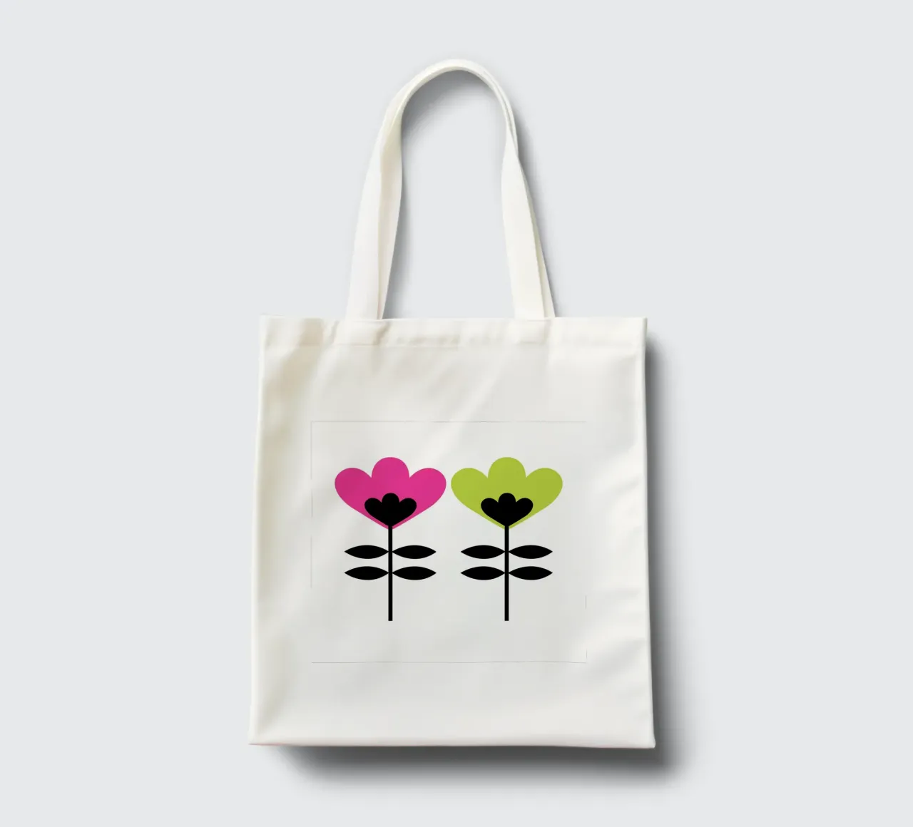 Fiori di metà secolo borsa in juta da Kim Hubball Studio