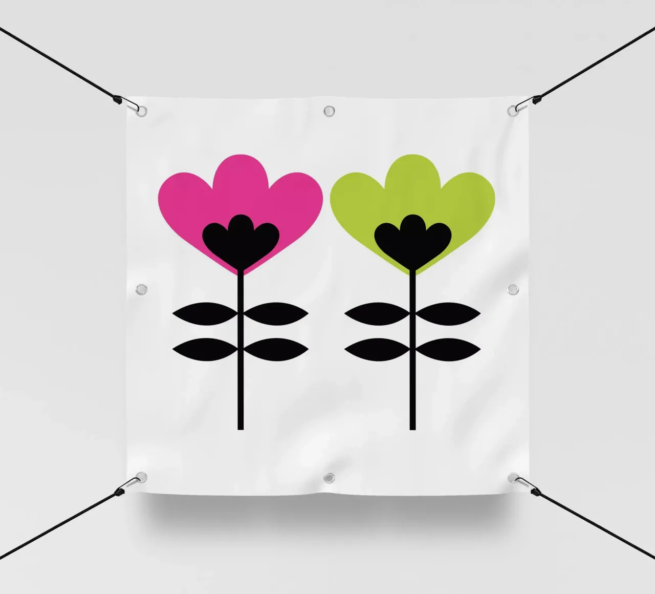 Fiori di metà secolo telo in pvc da Kim Hubball Studio