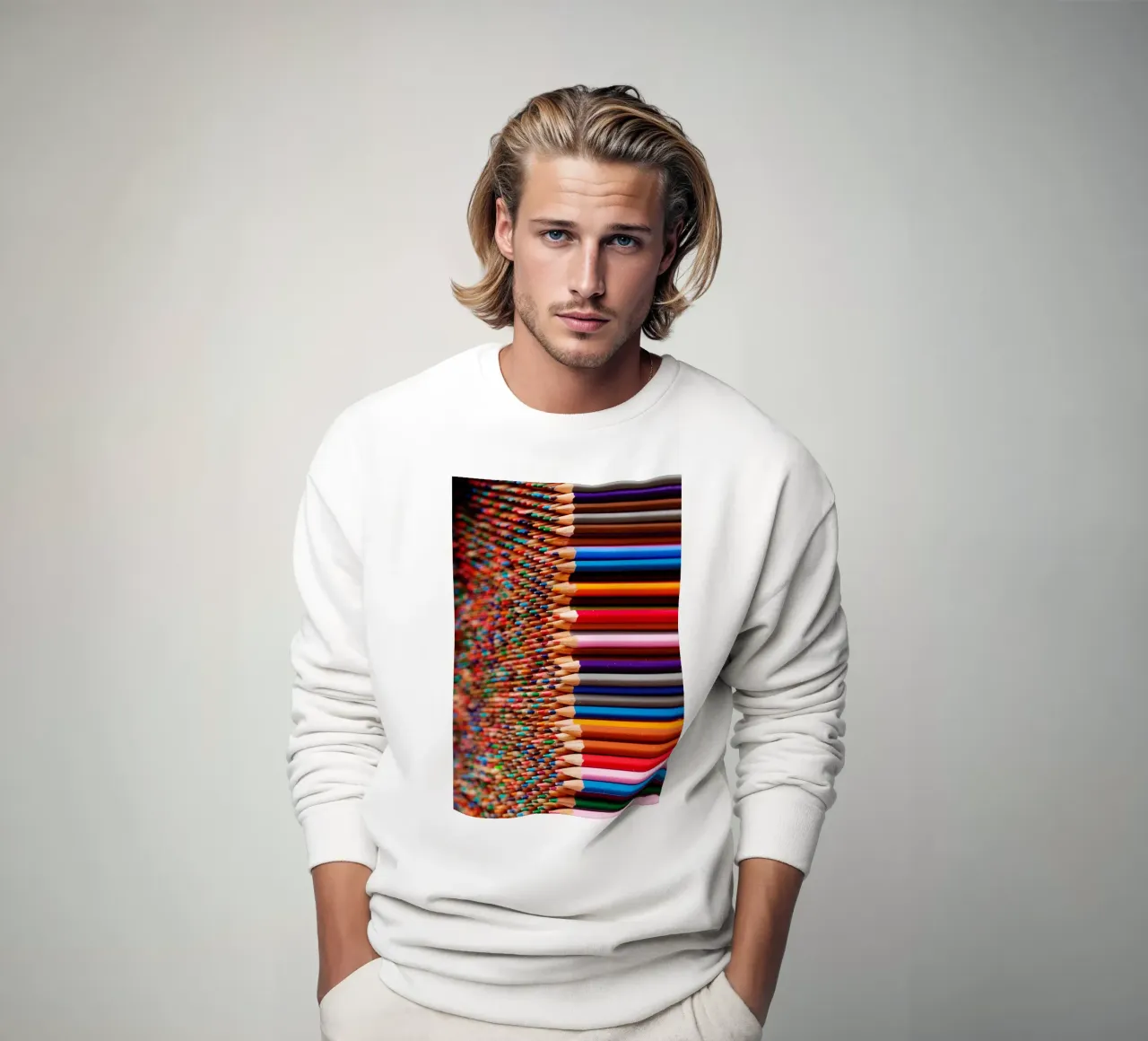 Me encanta pintar con lápices de colores sudadera de Simon Koy