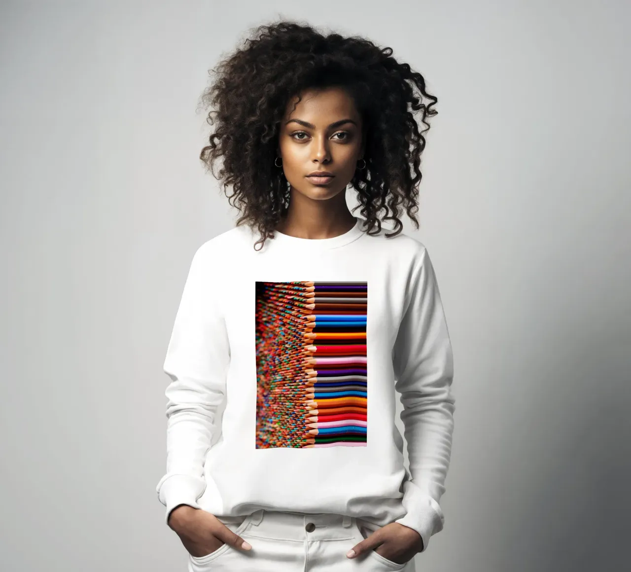Me encanta pintar con lápices de colores sudadera de Simon Koy
