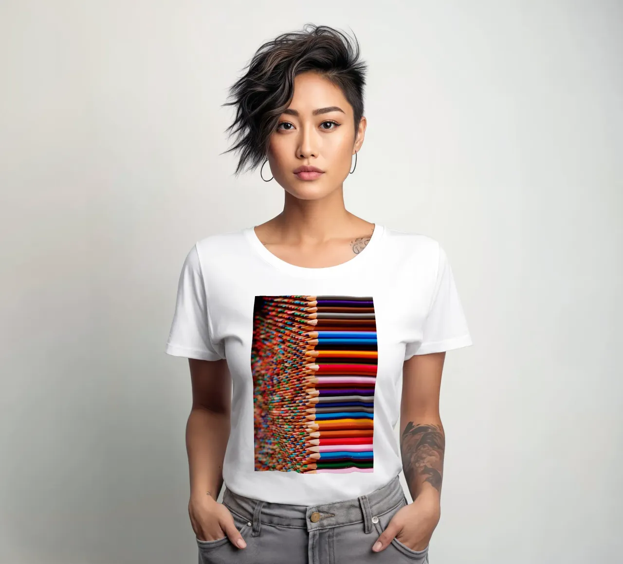 Mi piace dipingere con le matite colorate t-shirt da donna da Simon Koy