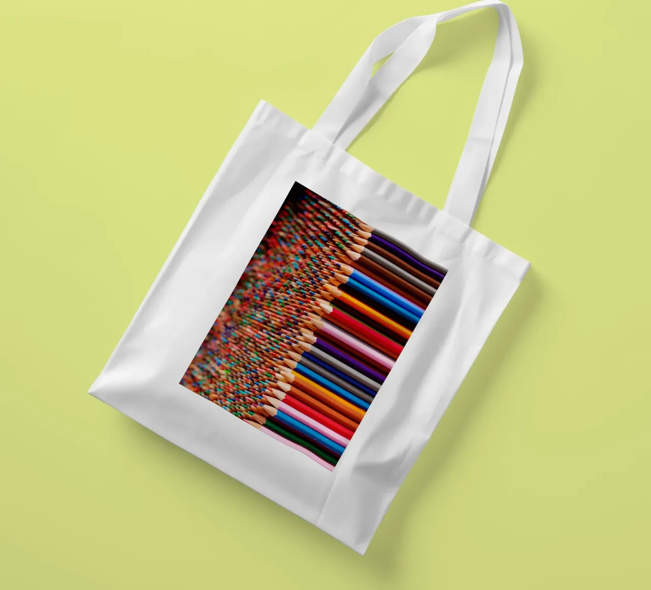 Mi piace dipingere con le matite colorate borsa in juta da Simon Koy