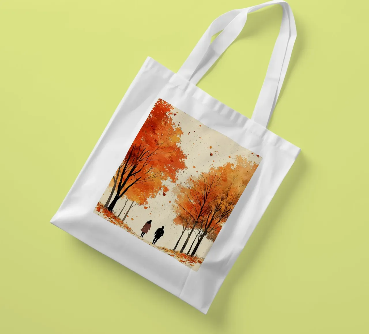 A Poetic Autumn Journey borsa in juta da Mosaic Dialogue