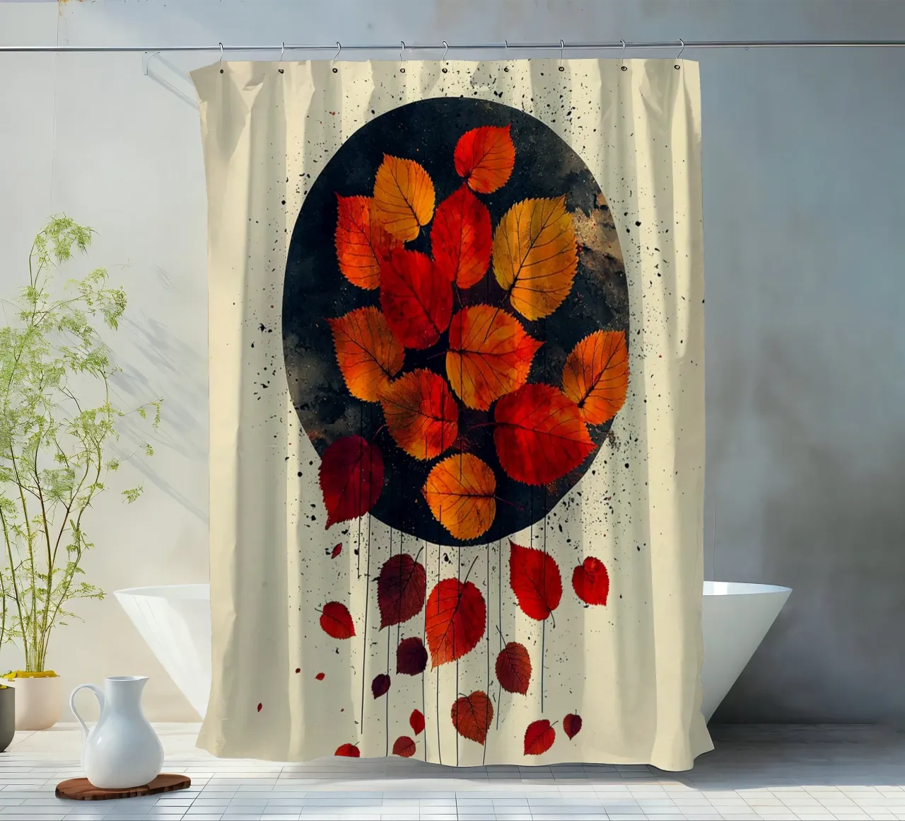 An Abstract Ode to Autumn tenda da doccia da Mosaic Dialogue