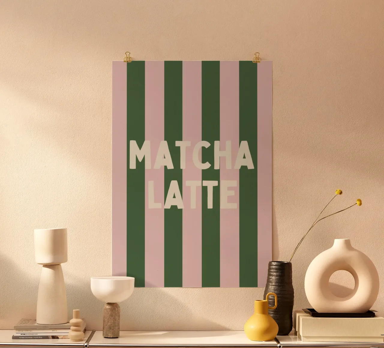 Matcha Latte carta hahnemühle da PurePeachStudio