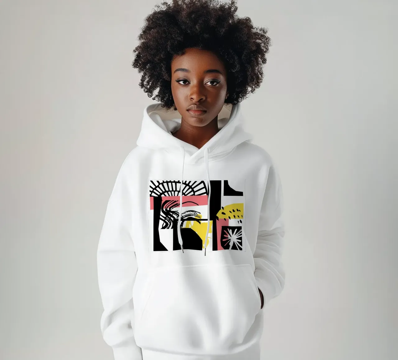 Expresión abstracta sudadera con capucha de Kim Hubball Studio