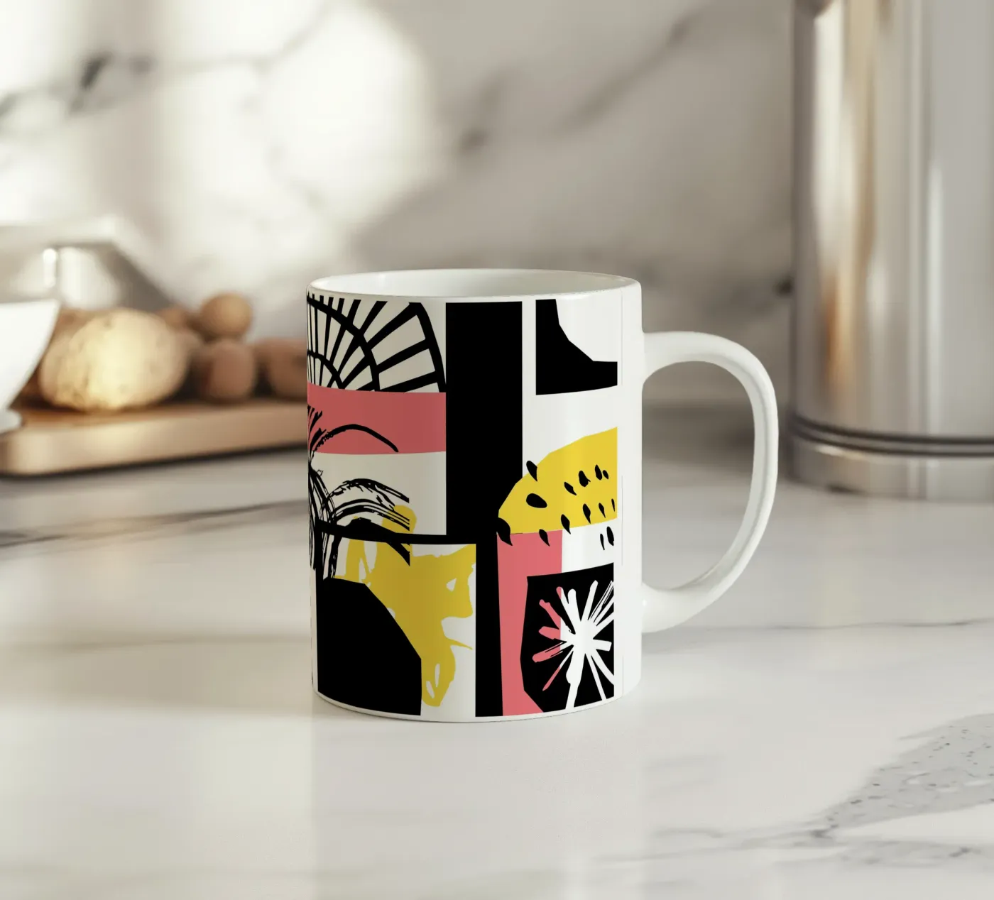 Abstract Expression ceramic mug by Kim Hubball Studio